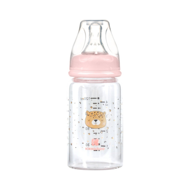 Kikka Boo Γυάλινο Μπιμπερό 120ml Savanna Pink