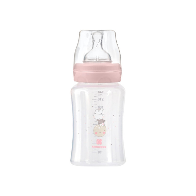 Kikka Boo Μπιμπερό PP 240ml Hippo Dreams Pink
