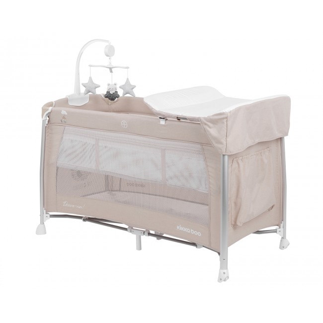 Kikka Boo Παρκοκρέβατο Playpen Dessine Moi 2 Επιπέδων Beige