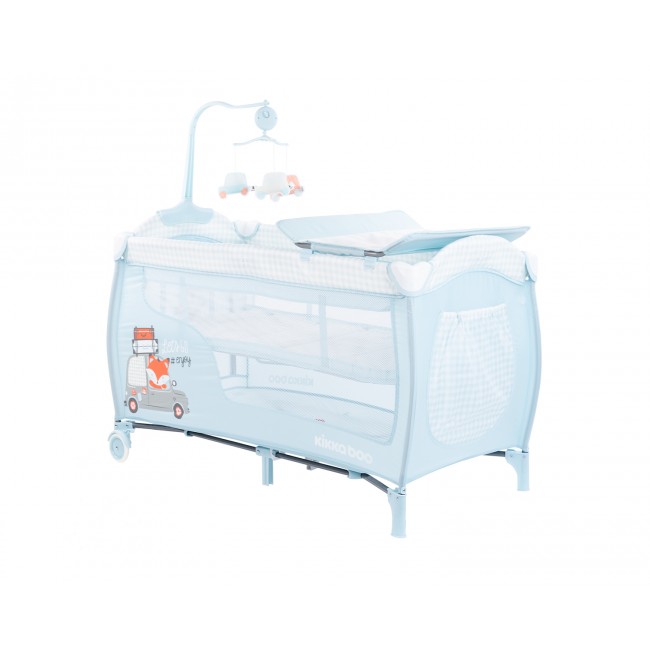 Kikka Boo Παρκοκρέβατο Dolce Sonno 2 Επιπέδων Blue Foxy