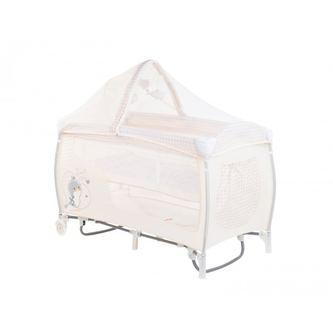 Kikka Boo Παρκοκρέβατο Dolce Sonno PLUS 2 Επιπέδων Beige Birdy