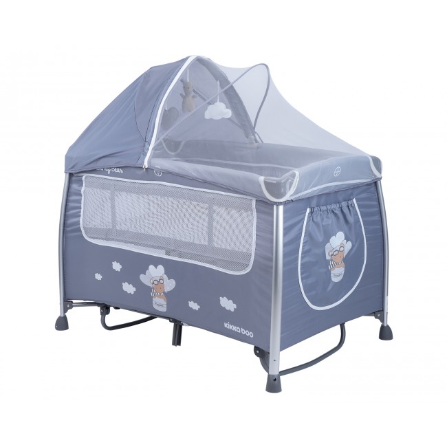 Kikka Boo Παρκοκρέβατο Dreamy Bear 2 Επιπέδων Grey