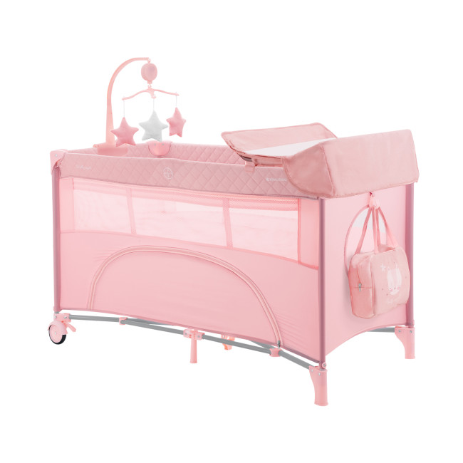 Kikka Boo Παρκοκρέβατο 2 Επιπέδων Nighty Night Pink