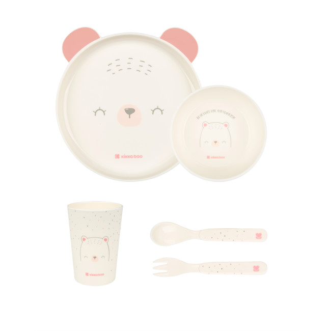 Kikka Boo PP Σετ Φαγητού Bear With Me Pink
