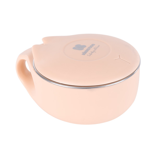 Kikka Boo Ανοξείδωτο Μπωλ 200ml Cat Pink