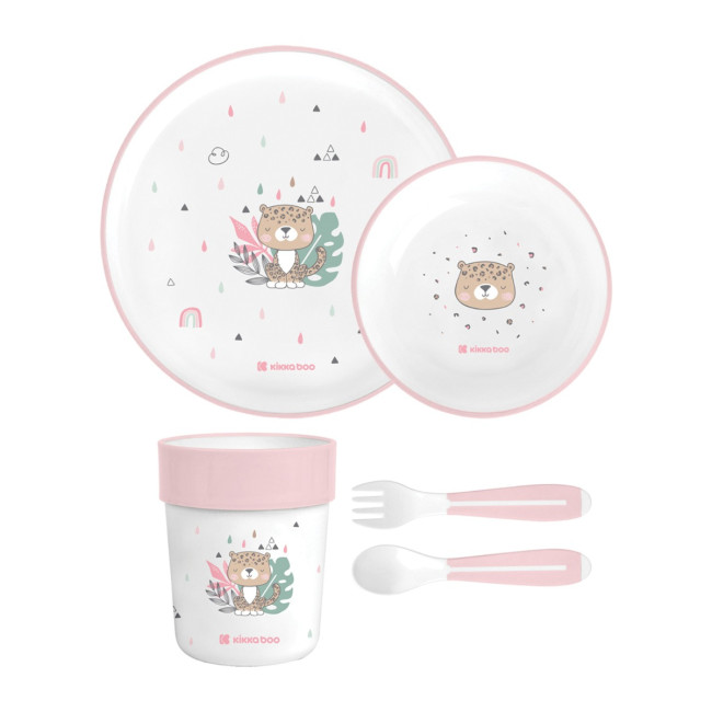 Kikka Boo PP Σετ Φαγητού Savanna Pink