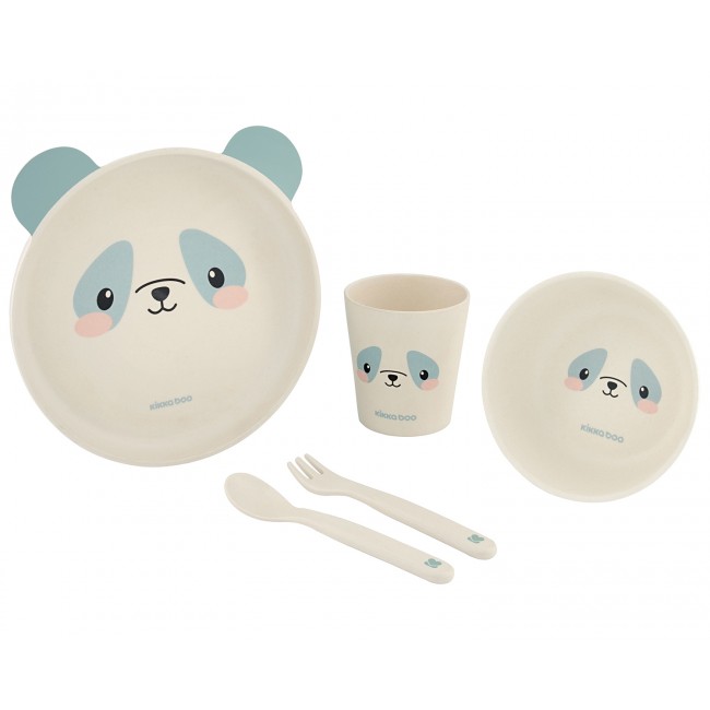 Kikka Boo Bamboo Σετ Φαγητού Panda Blue