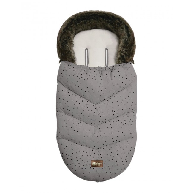 Kikka Boo Ποδόσακος Luxury Fur Dots Grey