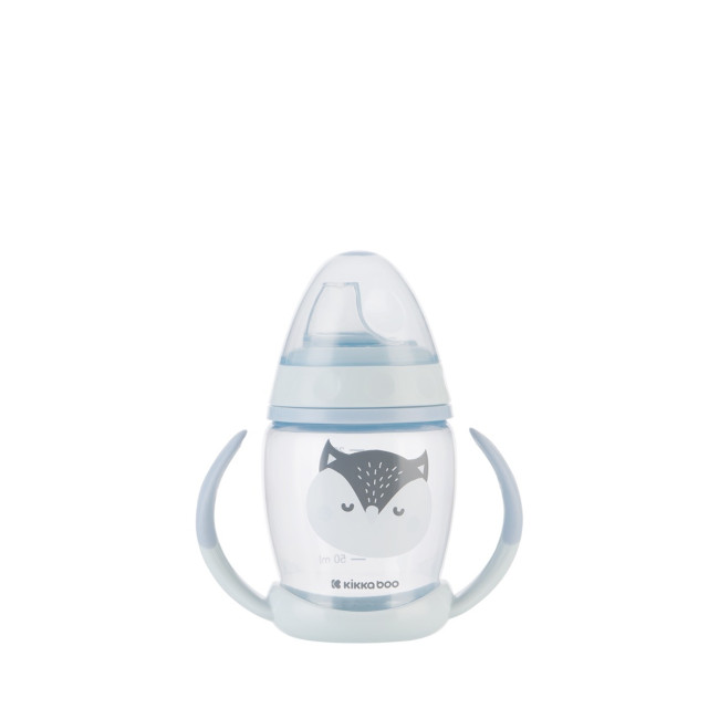 Kikka Boo PP Ποτηράκι Με Καπάκι 200ml Happy Face Blue