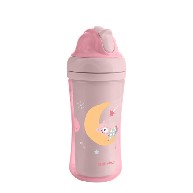 Kikka Boo PP Παιδικό Ποτήρι Με Καλαμάκι 220ml Moony Me Pink