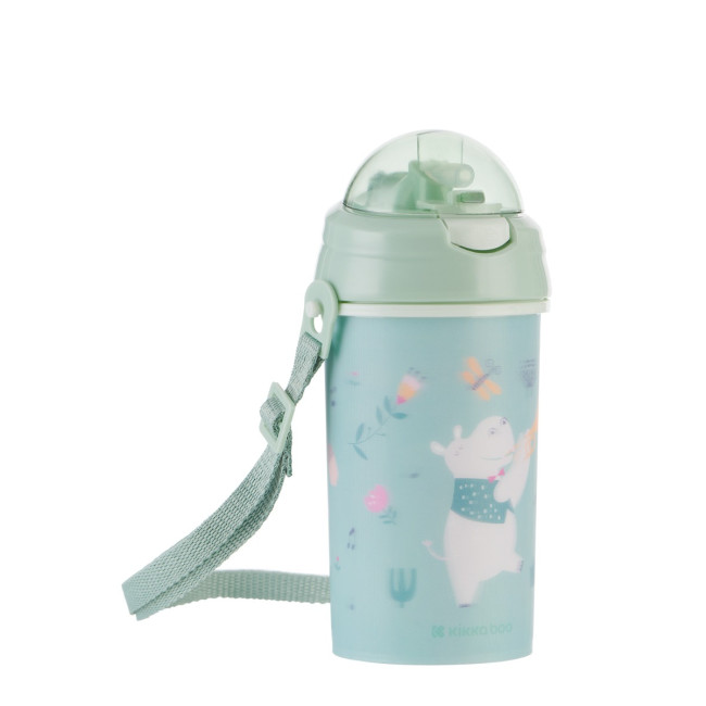 Kikka Boo PP Παιδικό Ποτήρι Με Καλαμάκι 450ml Music Fest Mint
