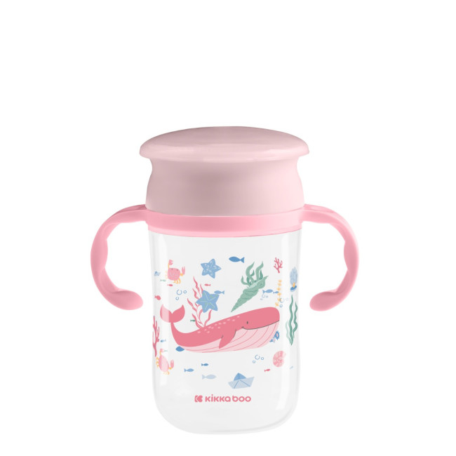 Kikka Boo Εκπαιδευτικό Ποτηράκι 360° 300ml Deep Sea Pink