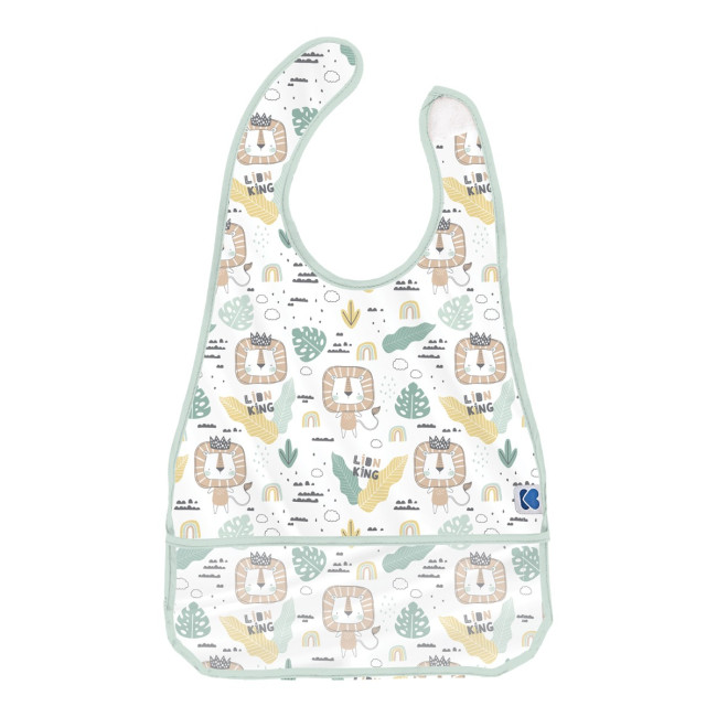 Kikka Boo EVA Σαλιάρα Με Θήκη Για Τα Ψίχουλα Savanna Pattern Mint