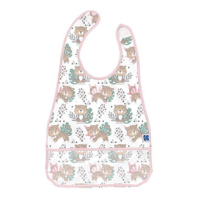 Kikka Boo EVA Σαλιάρα Με Θήκη Για Τα Ψίχουλα Savanna Pattern Pink