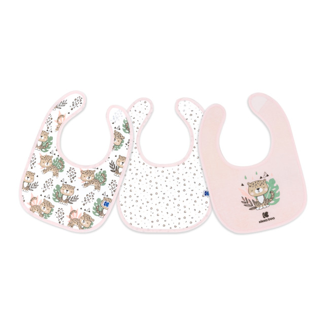 Kikka Boo Βαμβακερές Σαλιάρες 3τμχ Savanna Pink