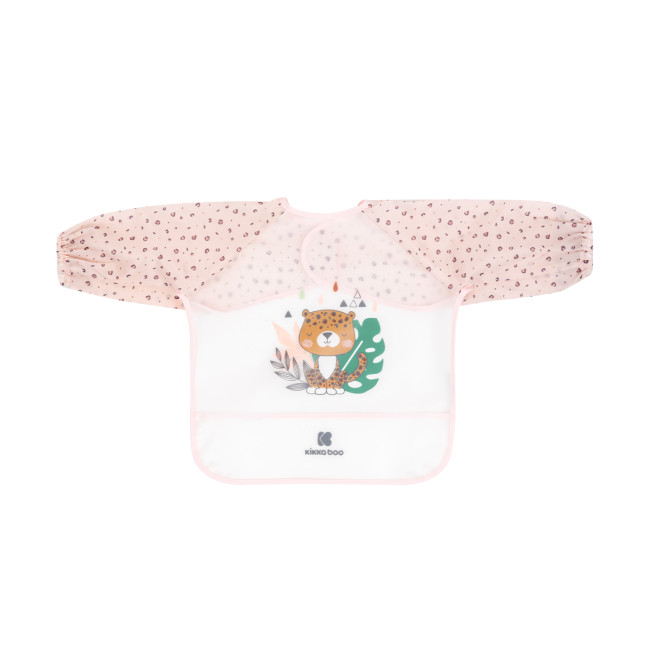Kikka Boo EVA Μακρυμάνικη Σαλιάρα Με Θήκη Savanna Pink