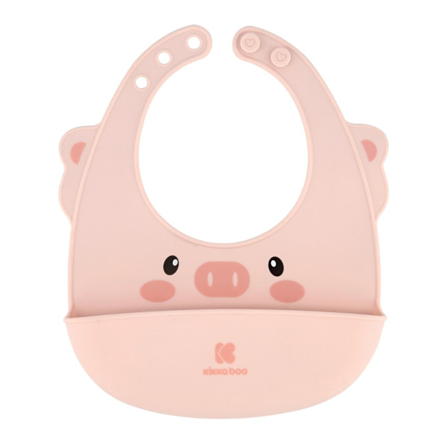 Kikka Boo Σαλιάρα Σιλικόνης Pink