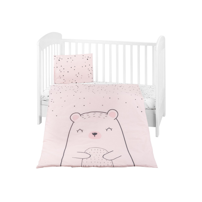 Kikka Boo Σετ Κούνιας 5τμχ. Bear With Me Pink