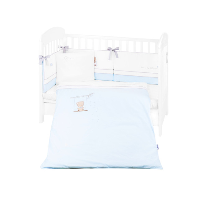 Kikka Boo Σετ Κούνιας 6τμχ. Με Κέντημα 70x140 Dream Big Blue