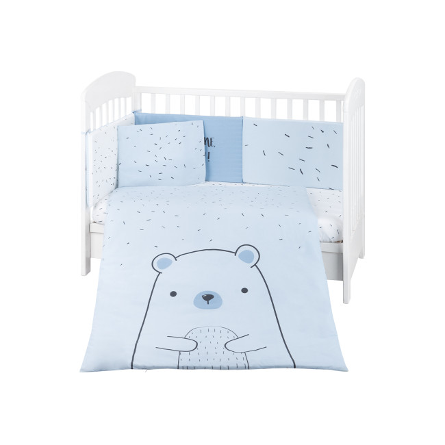 Kikka Boo Σετ Κούνιας 6τμχ. 70x140cm Bear With Me Blue
