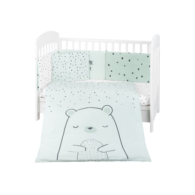 Kikka Boo Σετ Κούνιας 6τμχ. 60x120cm Bear With Me Mint