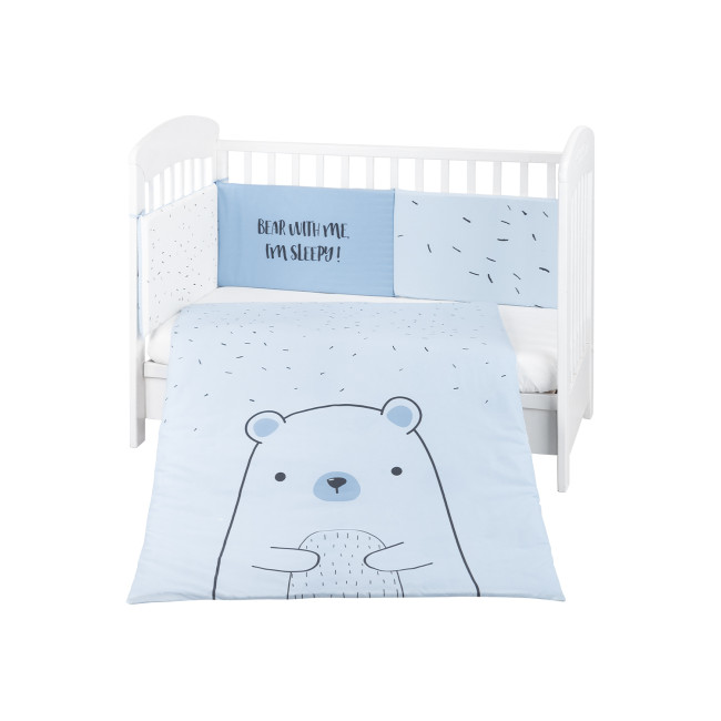 Kikka Boo Σετ Κούνιας 3 τμχ. 60x120cm Bear With Me Blue