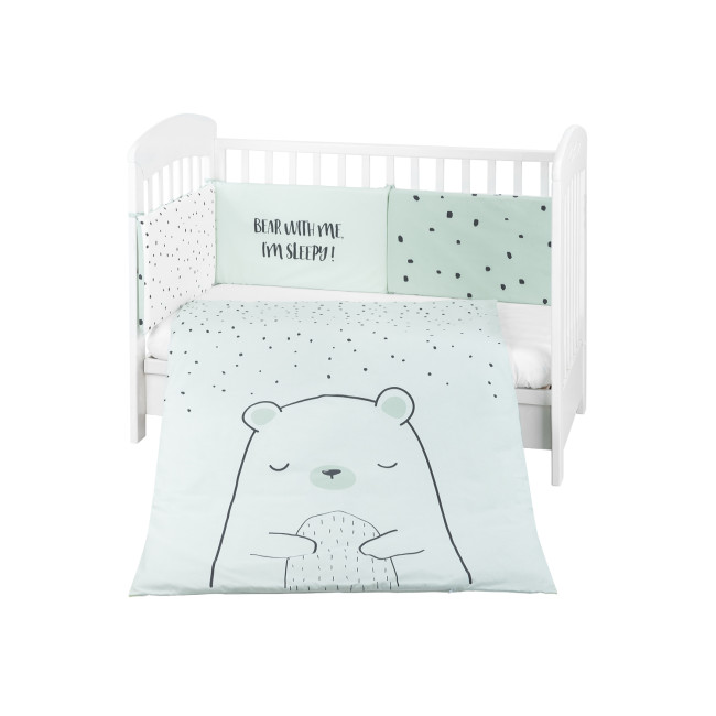 Kikka Boo Σετ Κούνιας 3 τμχ. 70x140cm Bear With Me Mint