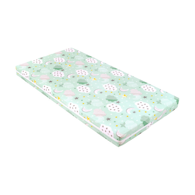 Kikka Boo Στρώμα Κούνιας Fantasia Plus 70?140x8?m Clouds Mint