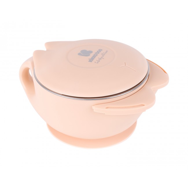 Kikka Boo Ανοξείδωτο Μπωλ Θερμός Φαγητού 400ml Cat Pink