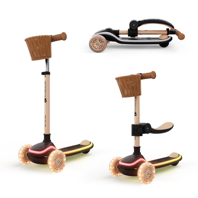 Kinderkraft Πατίνι Τρίτροχο με Καλάθι RAKET UP Beige
