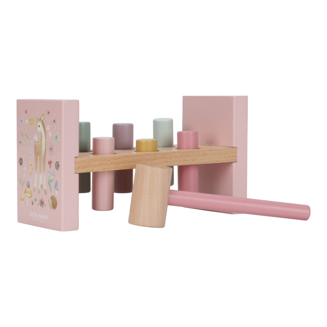 Little Dutch Ξύλινο παιχνίδι αντιστοίχισης με σφυρί Fairy Garden FSC