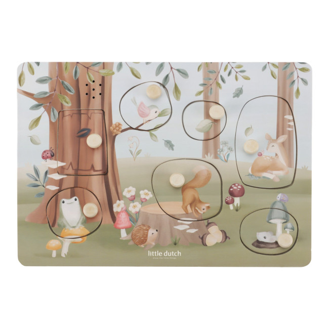 Little Dutch Ξύλινο Παζλ Με Ηχους Forest Friends FSC