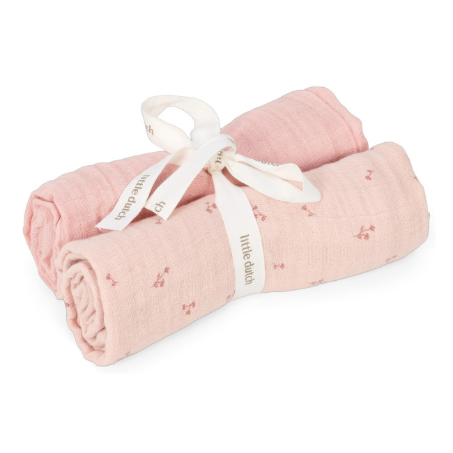 Little Dutch Σετ 2 Πανάκια Αγκαλιάς από Μουσελίνα 70x70 Pure Blossom Little Dutch Σετ 2 Πανάκια Αγκαλιάς από Μουσελίνα 70x70 Pure Blossom
