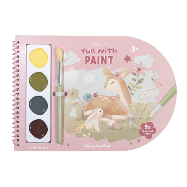 Little Dutch Μπλοκ Zωγραφικής με Nερομπογιές Fairy  Garden