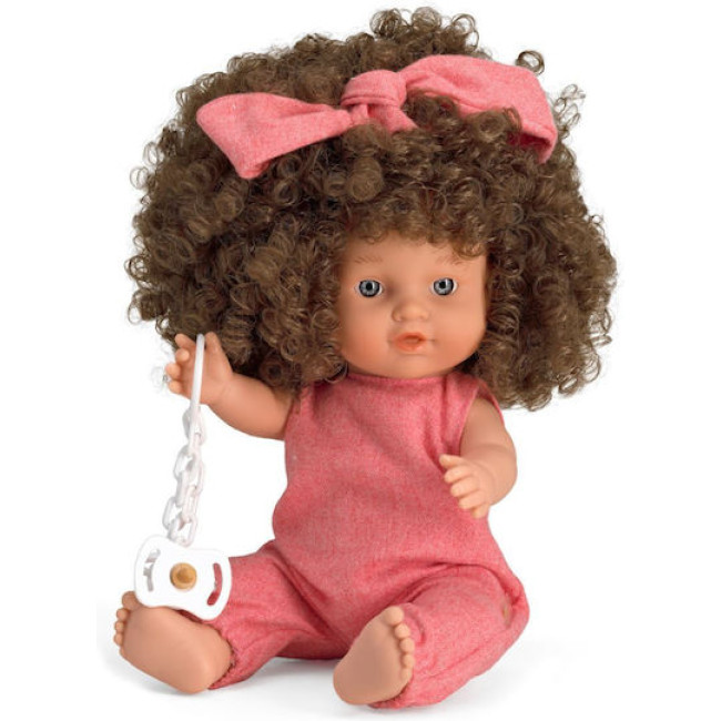 Magic Baby Παιδική κούκλα Betty Curly hair με Καστανά Μαλλιά και πιπίλα-30εκ.
