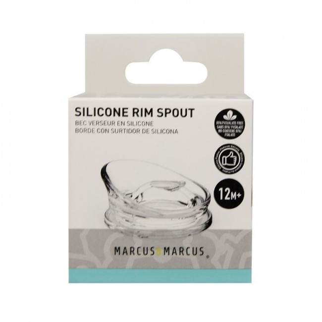 Marcus&Marcus Στόμιο Χείλους Τροφοδοσίας Σιλικόνης Platinum Rim Sprout Εκμάθησης Ποτηριού Για Μπιμπερό 12m+