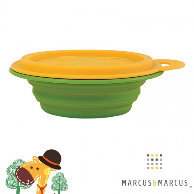 Marcus&Marcus Μπολ Σιλικόνης Πτυσσόμενο Με Καπάκι 6m+ Κίτρινο