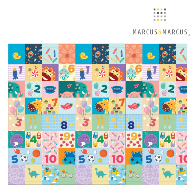 Marcus&Marcus Χαλί Παιχνιδιού ABC 2 Όψεις Aδιάβροχο 200 x 150 x Πάχος 1cm