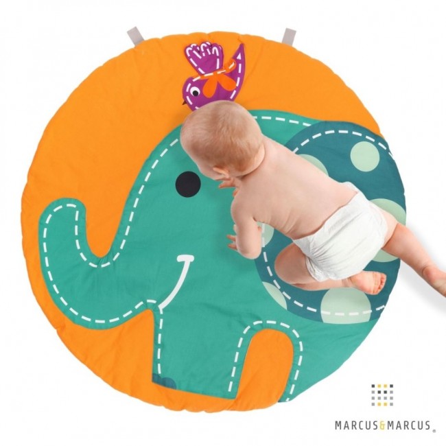 Marcus&Marcus Χαλί Μπουσουλήματος Tummy Time 90cm Bαμβακερό Με Μαλακό Γέμισμα, Αντιολισθητικό Ollie