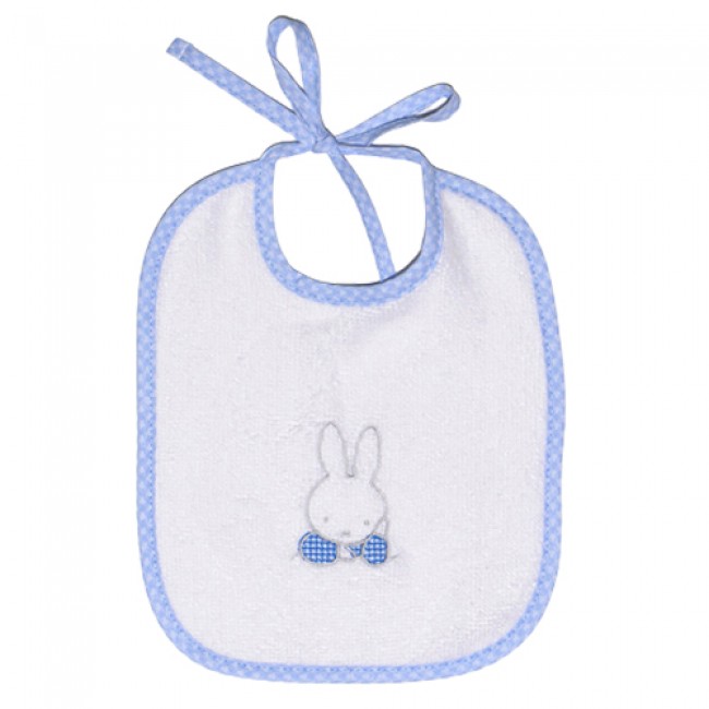 Miffy Σαλιάρα Με Κέντημα Και Δέσιμο 20x25εκ. Des. 69 Σιέλ Καρό