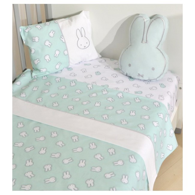 Miffy Σεντόνια Κούνιας 3 τμχ. Des. 53 Εμπριμέ Μέντα