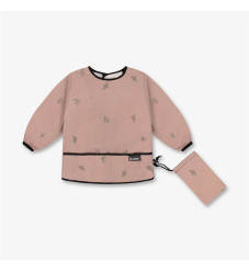 Minene Αδιάβροχη Σαλιάρα Με Μανίκια Pink