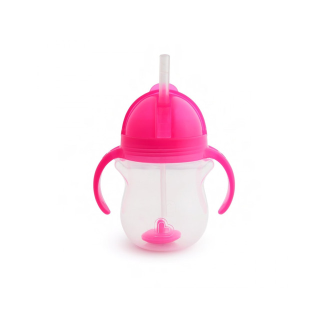 Munchkin Εκπαιδευτικό Ποτηράκι Με Καλαμάκι Tip & Sip Cup Pink