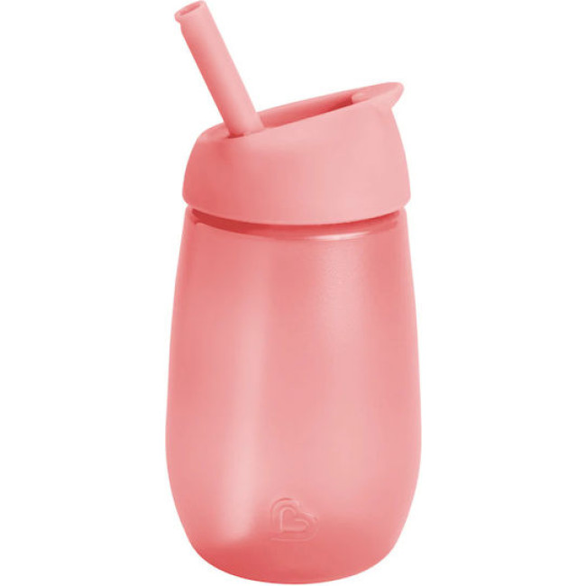 Munchkin Παιδικό Ποτηράκι Simple Clean Με Καλαμάκι Pink