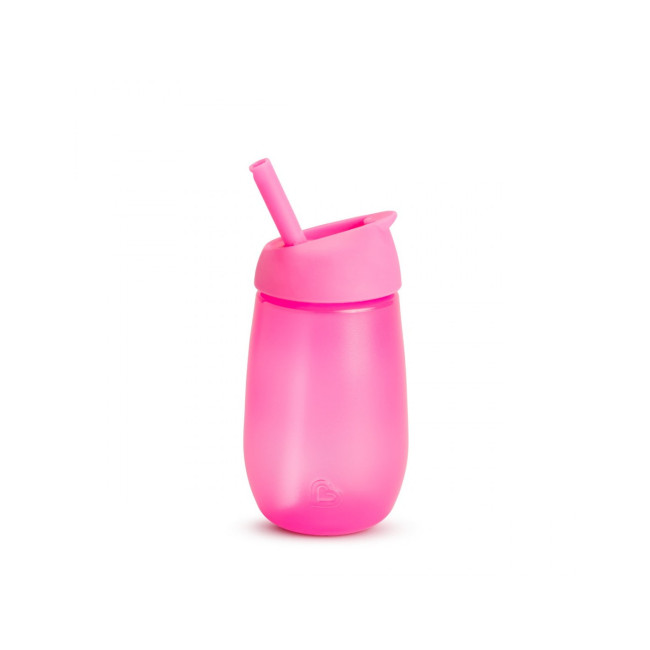 Munchkin Παιδικό Ποτηράκι Simple Clean Με Καλαμάκι Pink