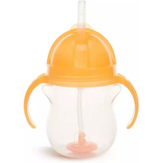 Munchkin Εκπαιδευτικό Ποτηράκι Με Καλαμάκι Tip & Sip Cup Orange