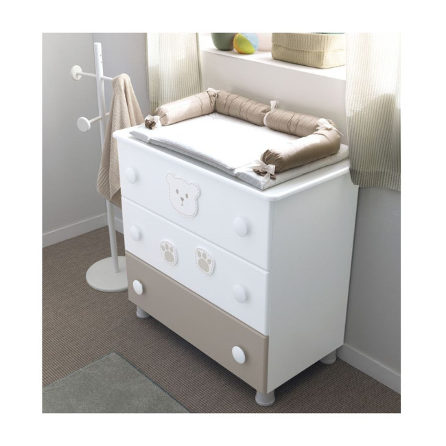Pali Συρταριέρα Lillo B Bianco-Tortora 100x49x95