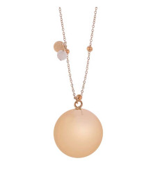 Proud Mama Bola Μενταγιόν Εγκυμοσύνης Olivia Pink Chain Ροζ Χαλαζίας