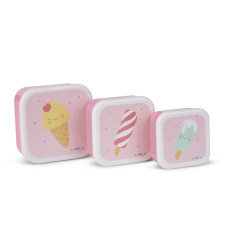 Saro Δοχείο Φαγητού Saro Ice creams (Σετ 3τμχ)