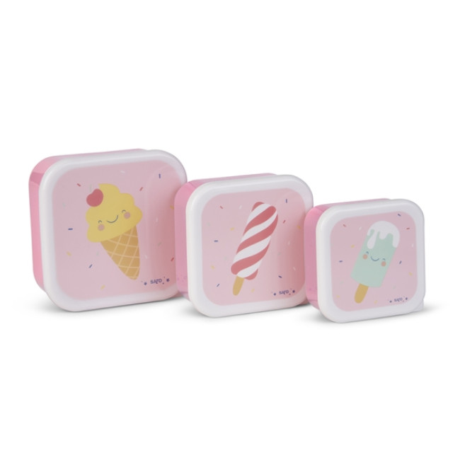 Saro Δοχείο Φαγητού Saro Ice creams (Σετ 3τμχ)